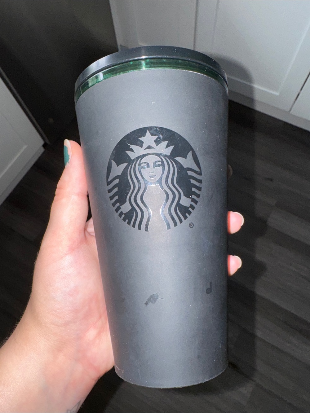 Starbucks matte black tumbler